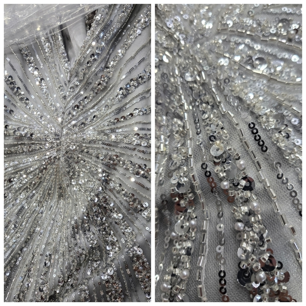 Chicas Elegant Silver Evening Gown - Picture 6 of 12